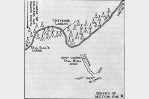 Major Eugene Carr, 5th Cavalry, and 500 men guided by Army scout William “Buffalo Bill” Cody attack Cheyenne chief Tall Bull’s village near Summit Springs, Colorado Territory. Tall Bull and fifty-two others are killed, while Carr suffers only one wounded soldier. The remaining Indians retire to a reservation.