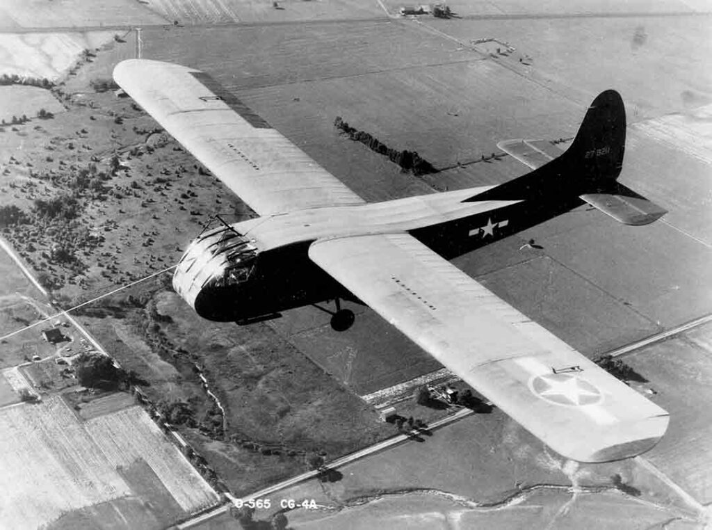 1.	The Waco CG-4A was the primary glider used by the U.S. Army during World War II. Nearly 14,000 CG-4As were manufactured during the war, and they were used in every major Allied airborne operation. (National Museum of the U.S. Air Force)