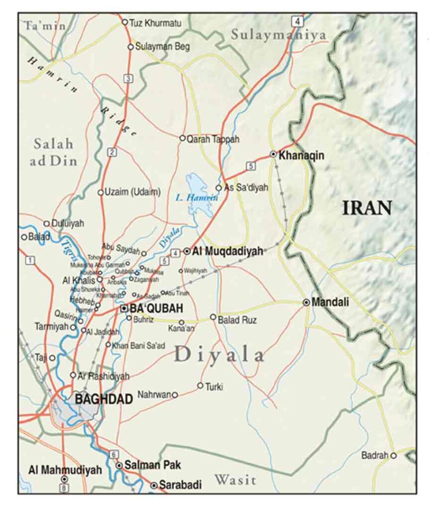 5th Squadron, 73d Cavalry Regiment (5-73 CAV), part of the 82d Airborne Division’s 3d Brigade Combat Team (BCT), was to support 3d BCT in Iraq’s Salah ad Din Province in 2006 but a last-minute change of mission sent it to Area of Operation Headhunter in Diyala Province. (http://www.mapsof.net/iraq/iraq-diyala-province) 